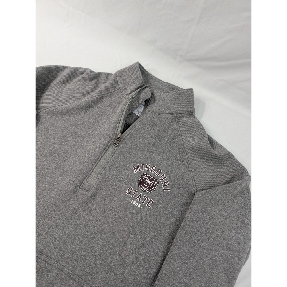 VINTAGE SMSU Gray SOUTHWEST MISSOURI STATE CHAMPION 1/4 ZIP SWEATSHIRT SMALL